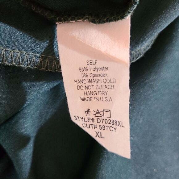 NWT White Birch Size X-Large Green Crepe Ruffle Sleeve Dress Boutique Exclusive - Picture 8 of 8